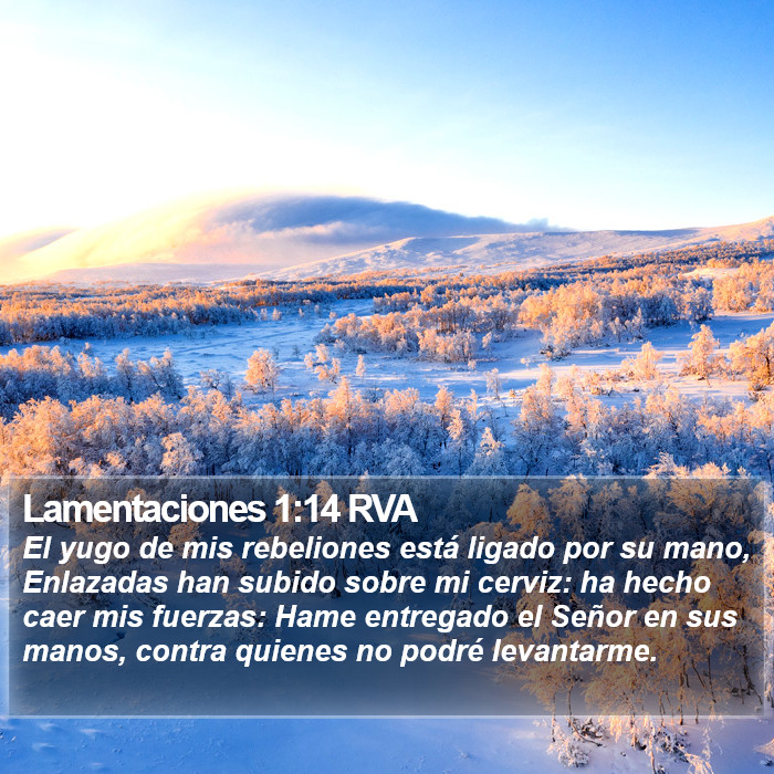 Lamentaciones 1:14 RVA Bible Study