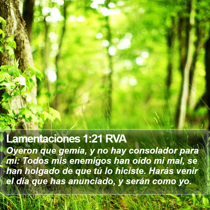 Lamentaciones 1:21 RVA Bible Study