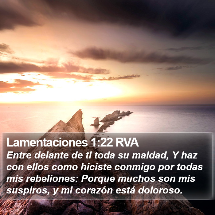 Lamentaciones 1:22 RVA Bible Study