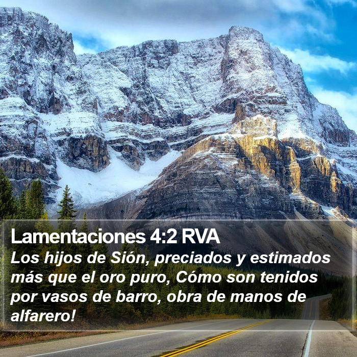 Lamentaciones 4:2 RVA Bible Study