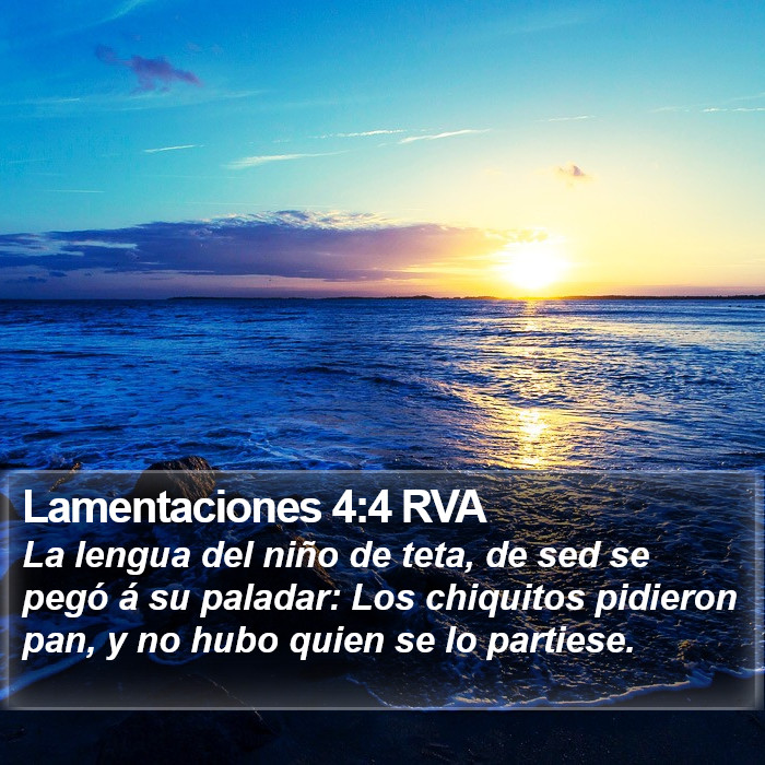 Lamentaciones 4:4 RVA Bible Study