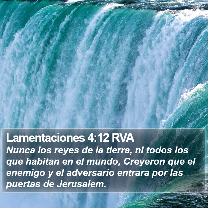 Lamentaciones 4:12 RVA Bible Study