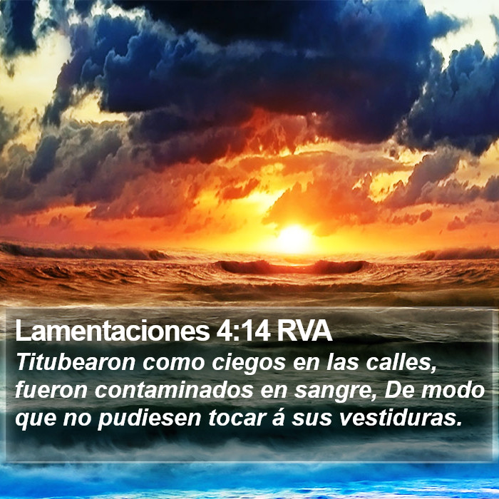 Lamentaciones 4:14 RVA Bible Study