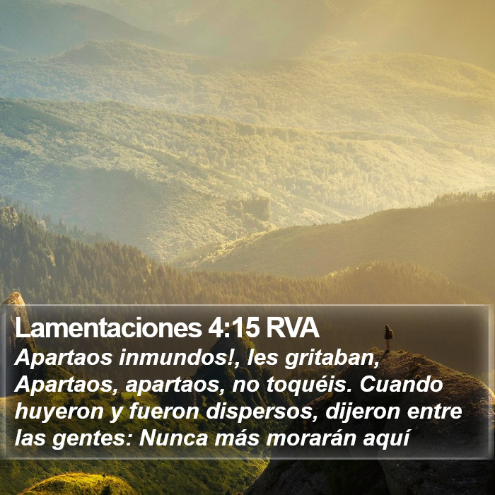 Lamentaciones 4:15 RVA Bible Study