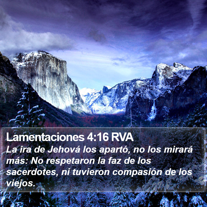 Lamentaciones 4:16 RVA Bible Study