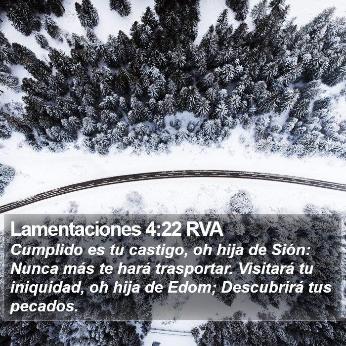 Lamentaciones 4:22 RVA Bible Study