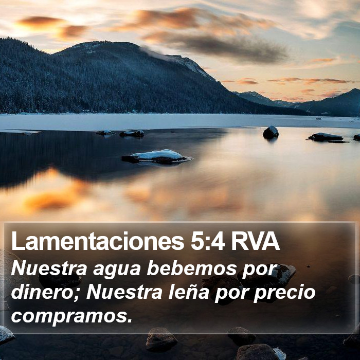 Lamentaciones 5:4 RVA Bible Study