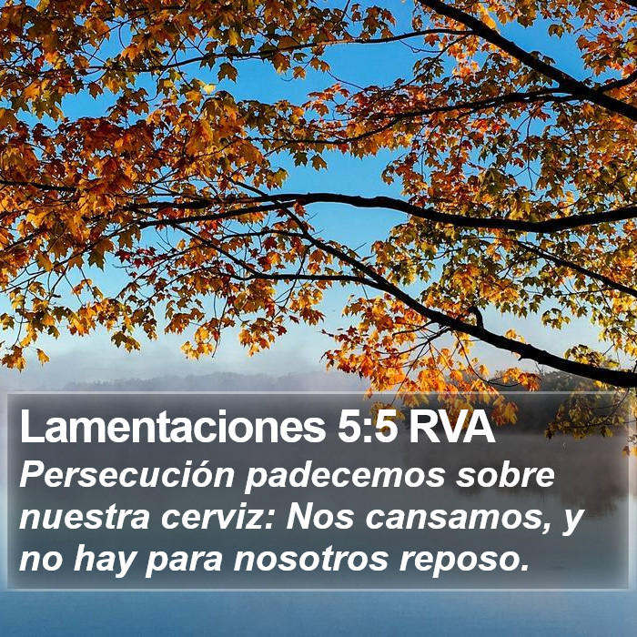 Lamentaciones 5:5 RVA Bible Study