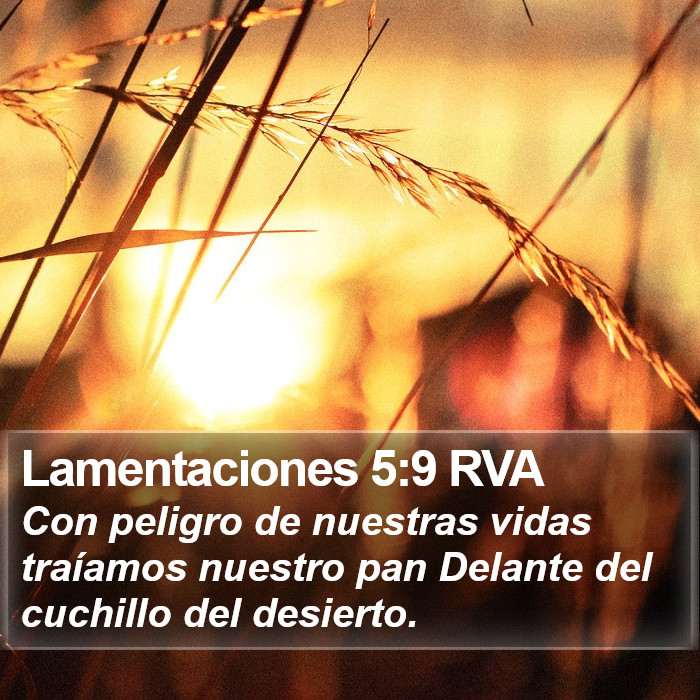 Lamentaciones 5:9 RVA Bible Study