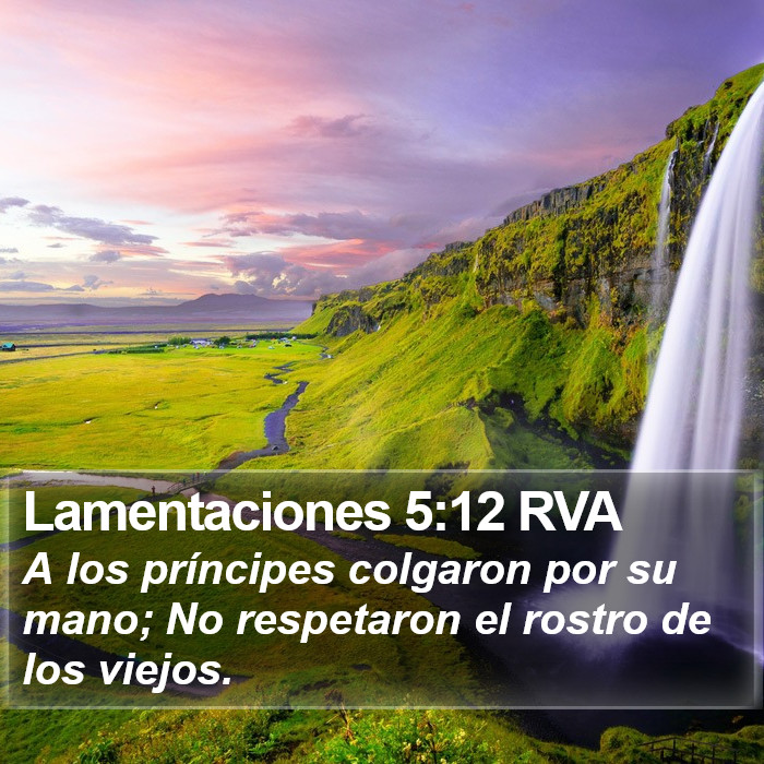 Lamentaciones 5:12 RVA Bible Study