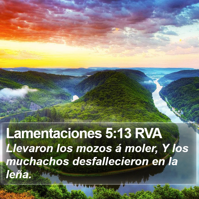 Lamentaciones 5:13 RVA Bible Study