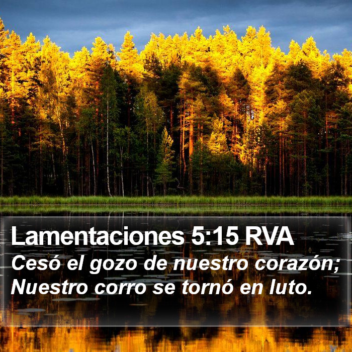 Lamentaciones 5:15 RVA Bible Study