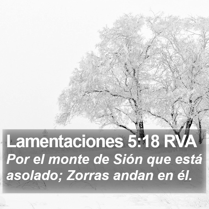 Lamentaciones 5:18 RVA Bible Study