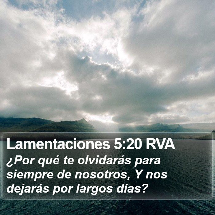 Lamentaciones 5:20 RVA Bible Study