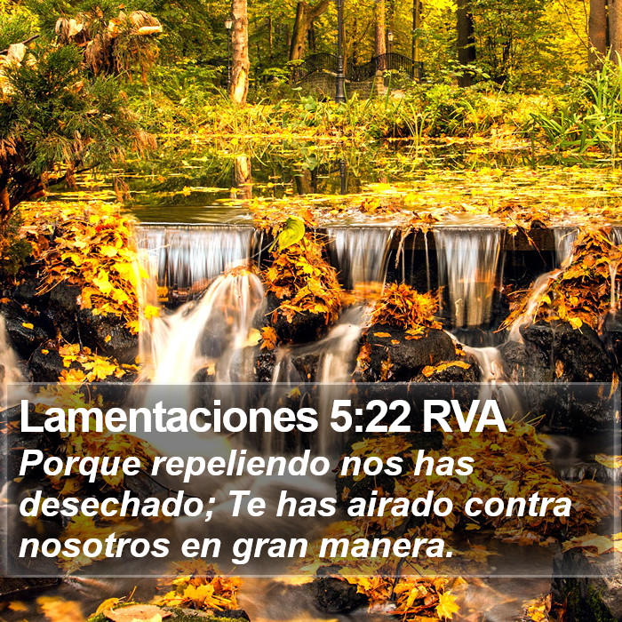 Lamentaciones 5:22 RVA Bible Study