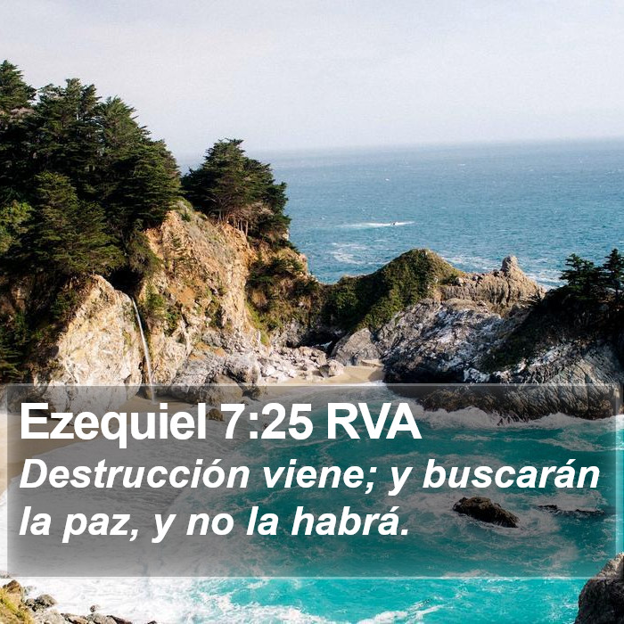 Ezequiel 7:25 RVA Bible Study