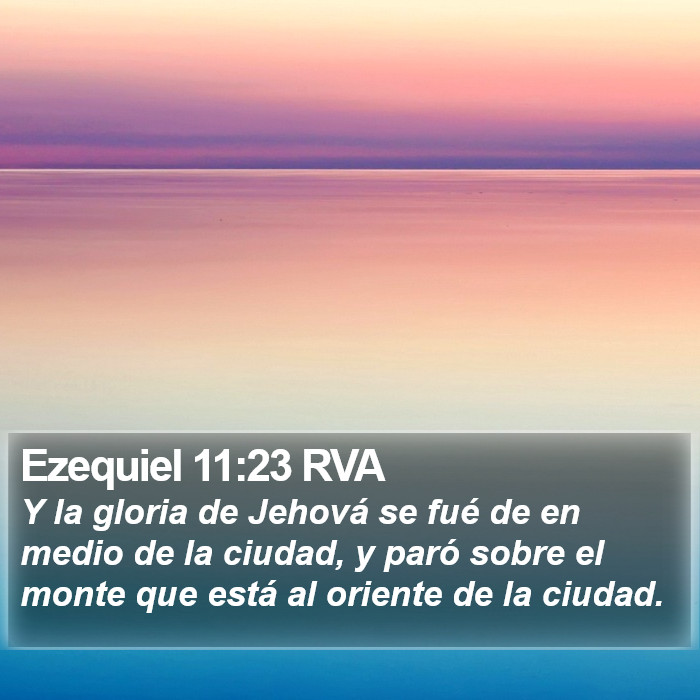 Ezequiel 11:23 RVA Bible Study