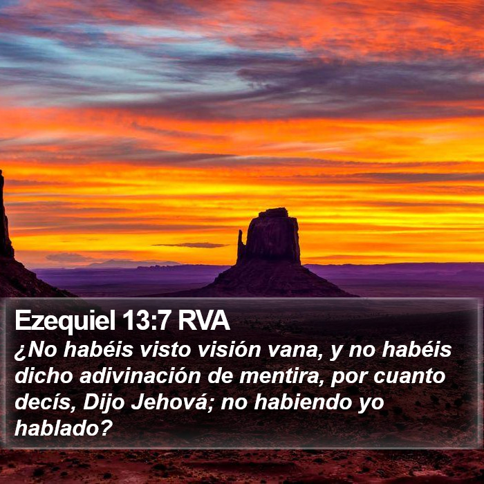 Ezequiel 13:7 RVA Bible Study