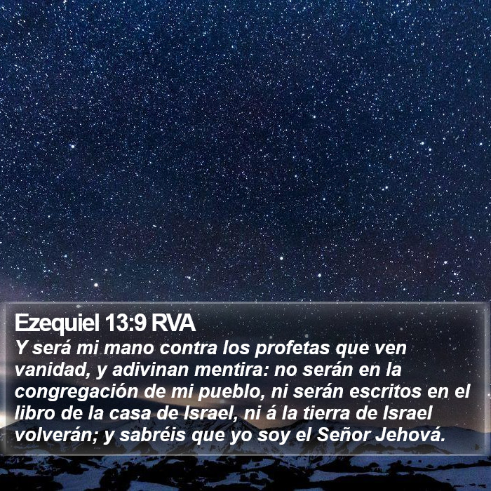 Ezequiel 13:9 RVA Bible Study