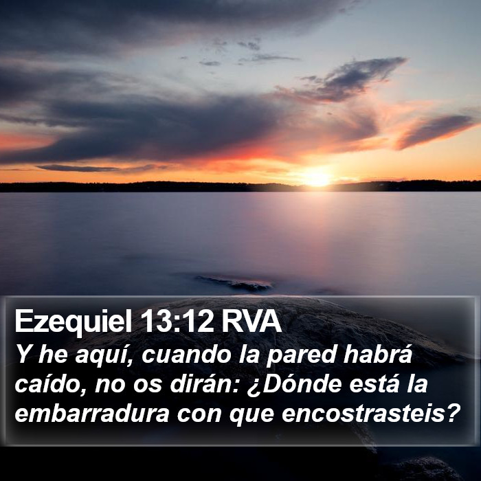 Ezequiel 13:12 RVA Bible Study