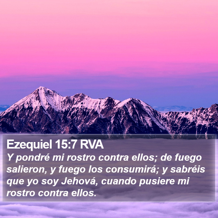 Ezequiel 15:7 RVA Bible Study