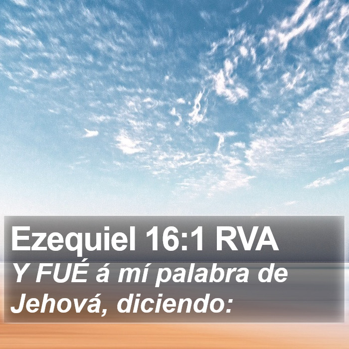 Ezequiel 16:1 RVA Bible Study