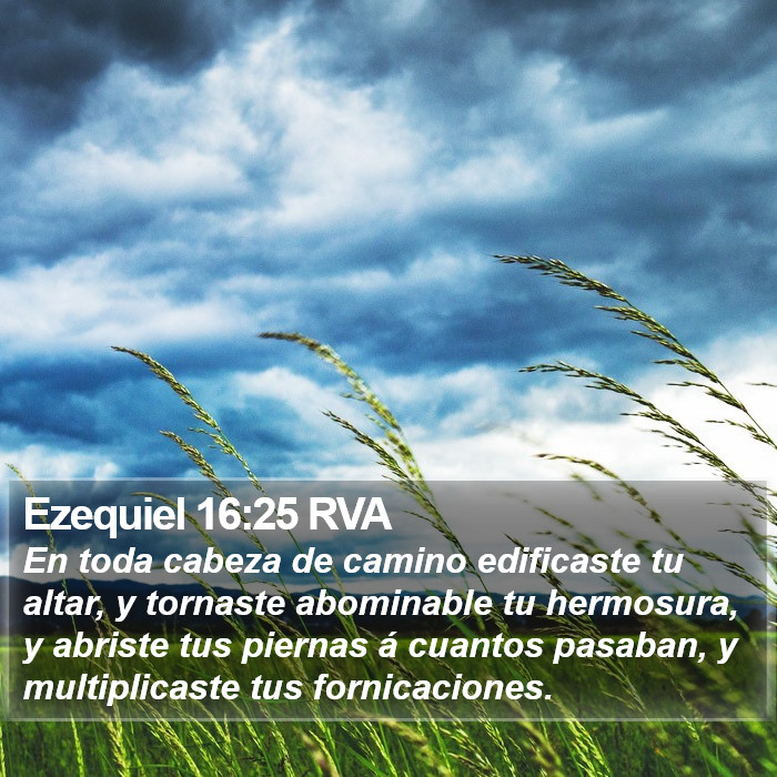 Ezequiel 16:25 RVA Bible Study