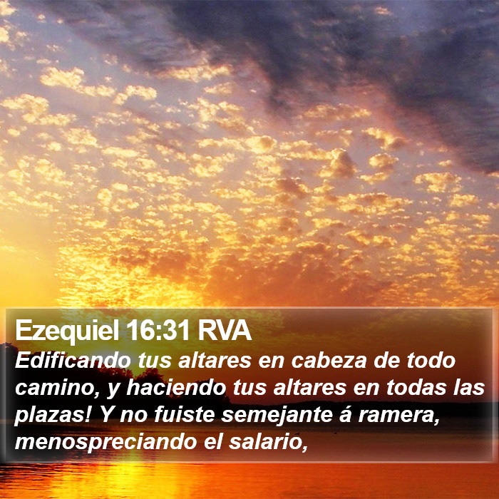 Ezequiel 16:31 RVA Bible Study