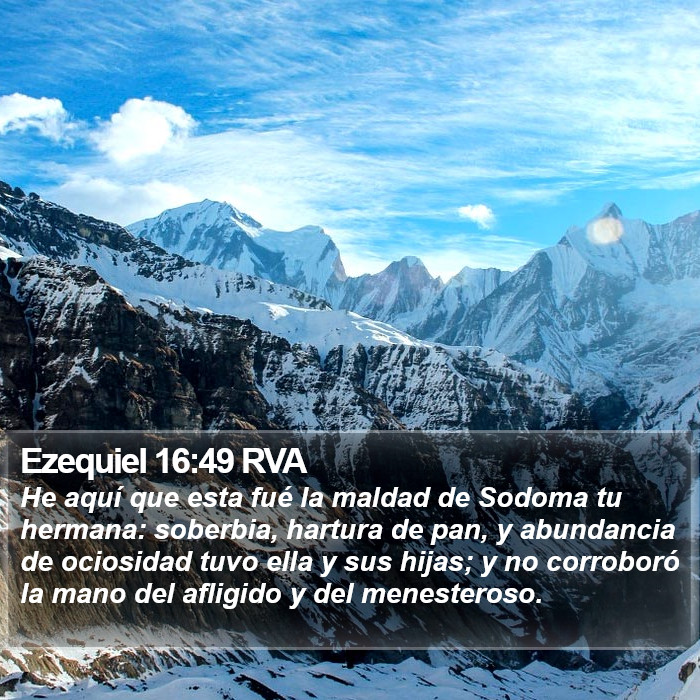 Ezequiel 16:49 RVA Bible Study