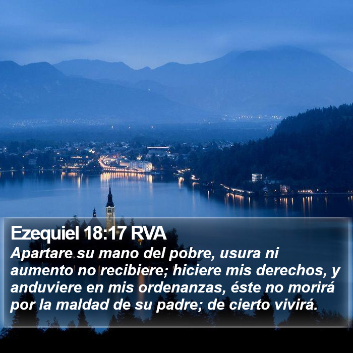 Ezequiel 18:17 RVA Bible Study