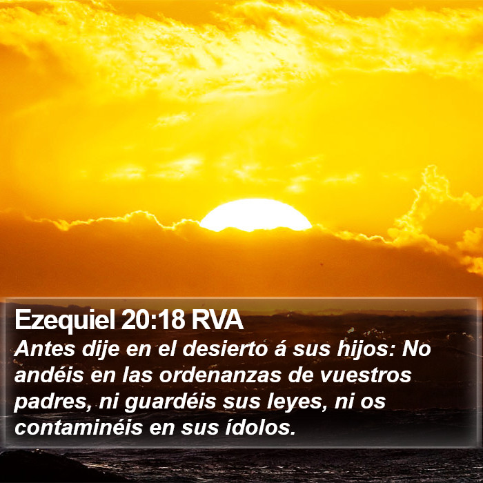 Ezequiel 20:18 RVA Bible Study
