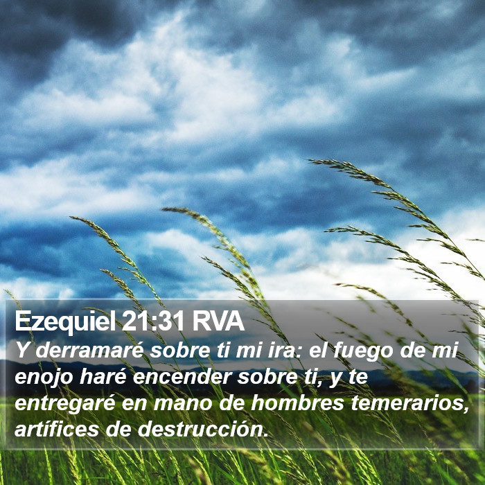 Ezequiel 21:31 RVA Bible Study