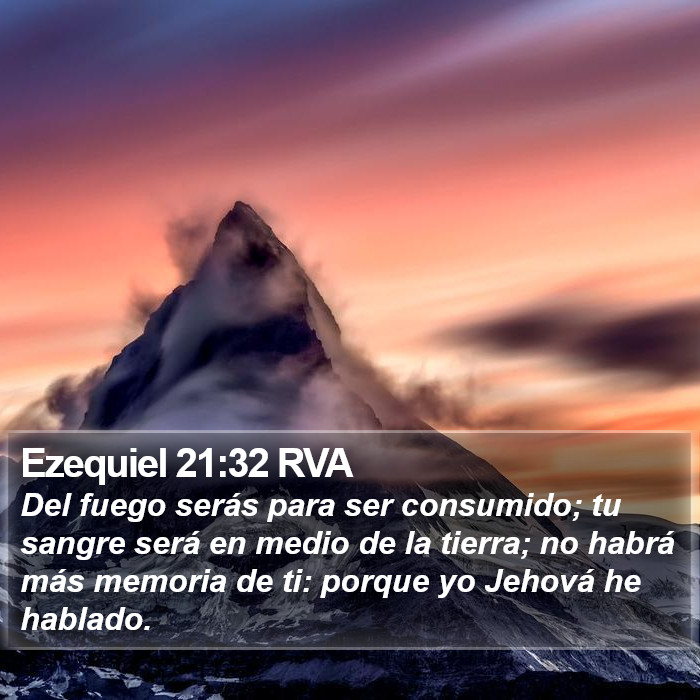 Ezequiel 21:32 RVA Bible Study