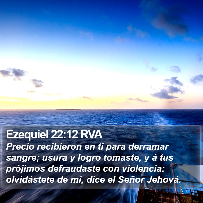 Ezequiel 22:12 RVA Bible Study