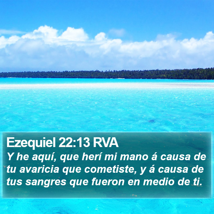 Ezequiel 22:13 RVA Bible Study