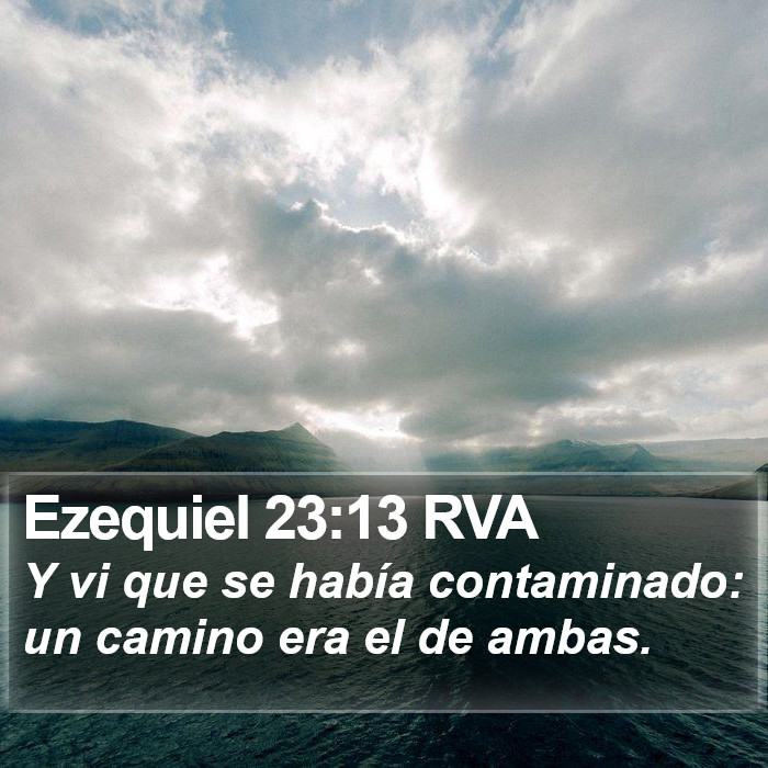 Ezequiel 23:13 RVA Bible Study