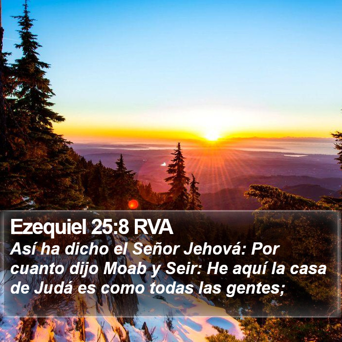 Ezequiel 25:8 RVA Bible Study