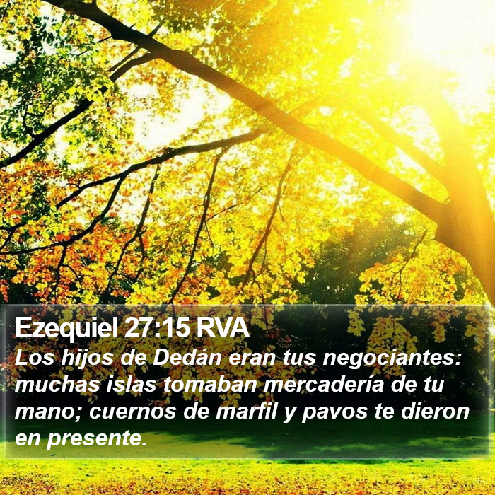 Ezequiel 27:15 RVA Bible Study