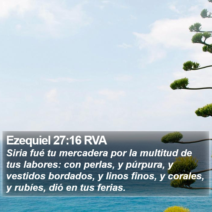 Ezequiel 27:16 RVA Bible Study