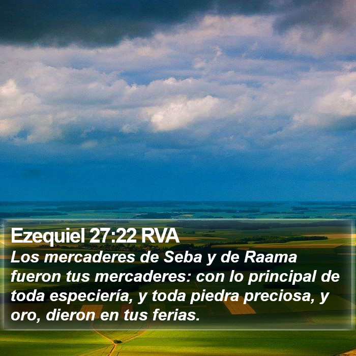 Ezequiel 27:22 RVA Bible Study