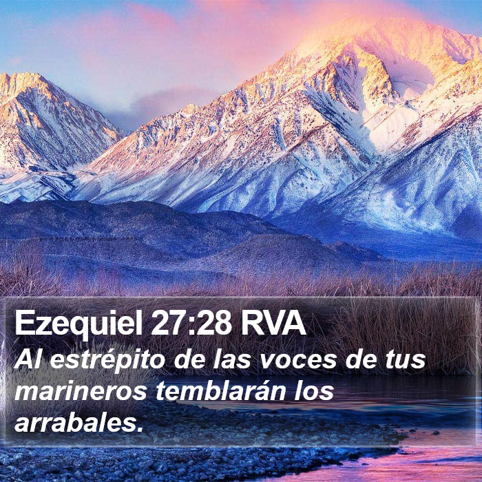 Ezequiel 27:28 RVA Bible Study