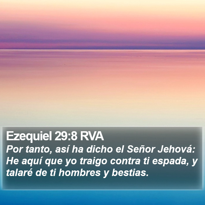 Ezequiel 29:8 RVA Bible Study