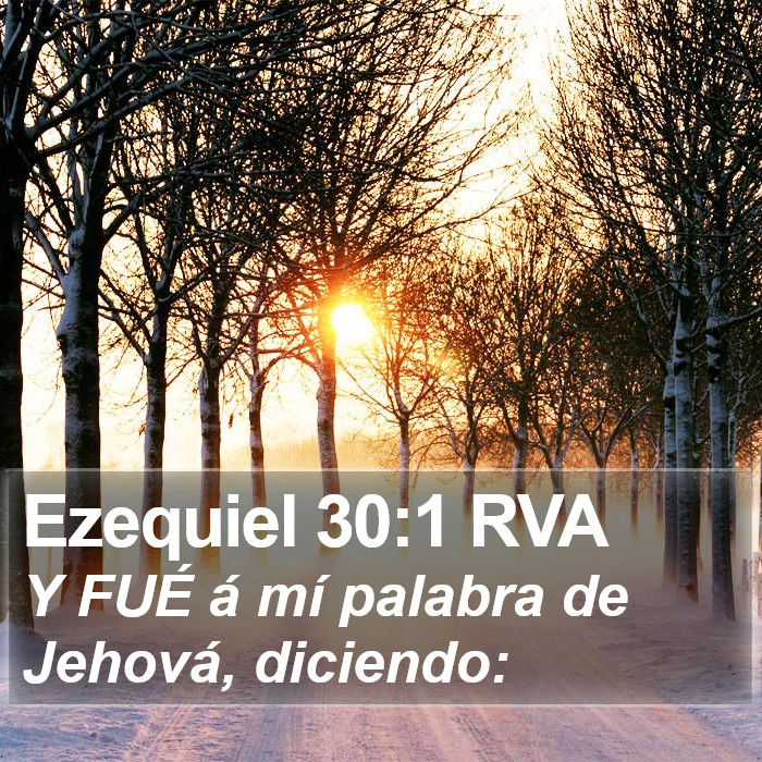 Ezequiel 30:1 RVA Bible Study