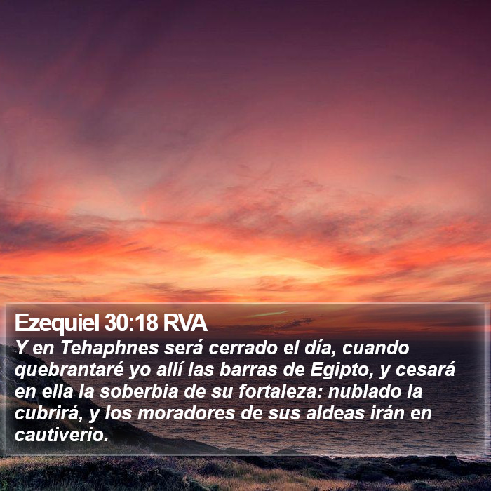 Ezequiel 30:18 RVA Bible Study