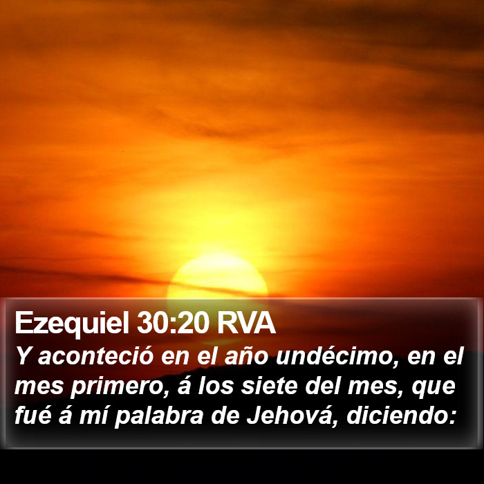 Ezequiel 30:20 RVA Bible Study