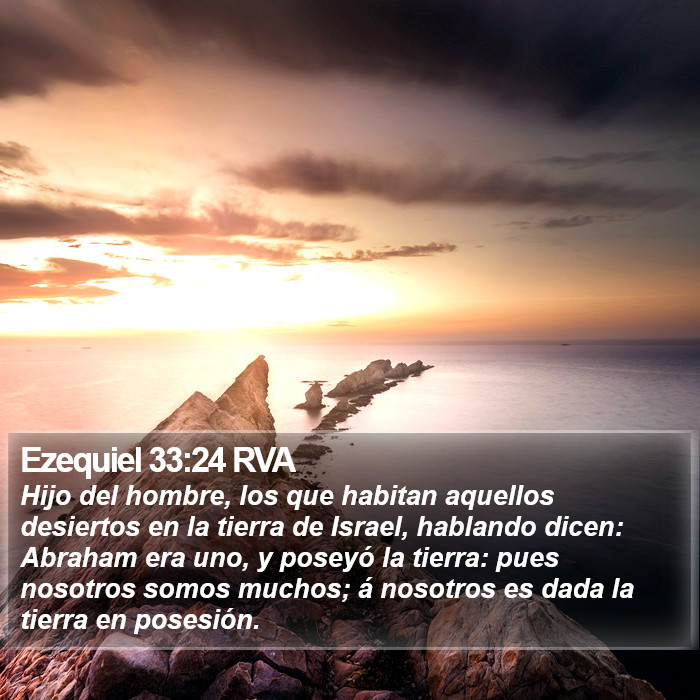 Ezequiel 33:24 RVA Bible Study