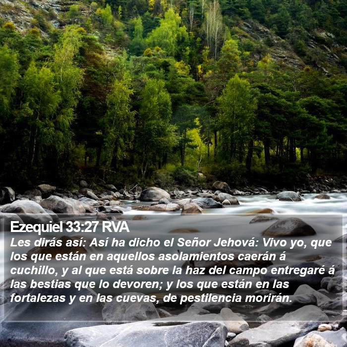 Ezequiel 33:27 RVA Bible Study