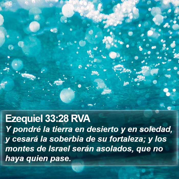 Ezequiel 33:28 RVA Bible Study