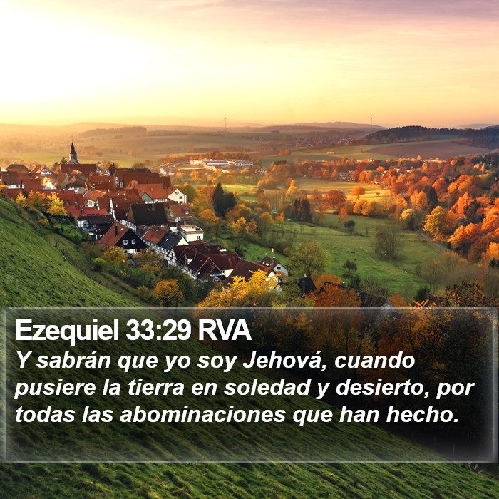 Ezequiel 33:29 RVA Bible Study