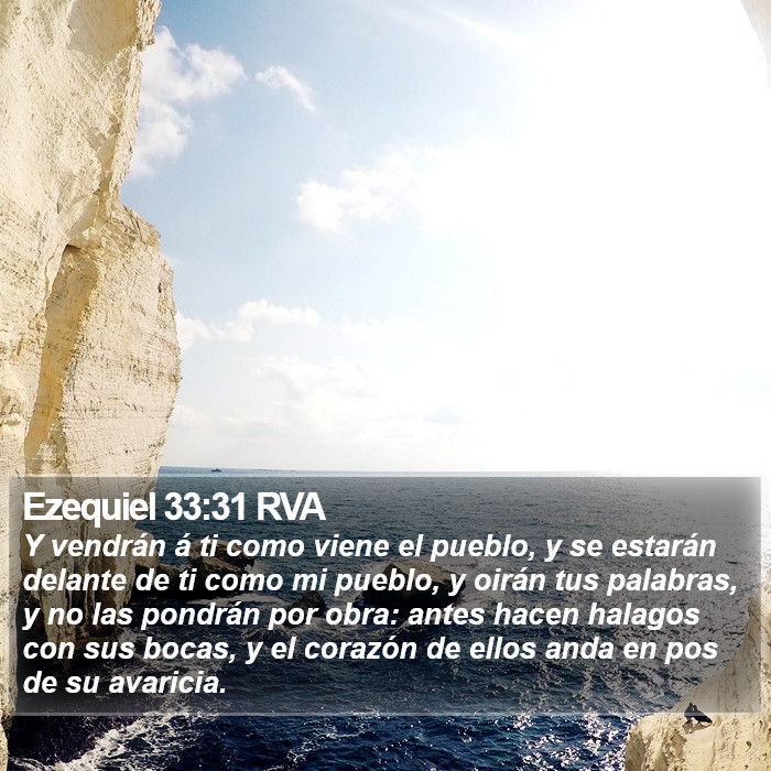 Ezequiel 33:31 RVA Bible Study